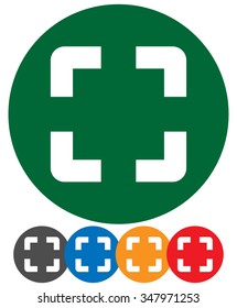 Square target mark generic icon in 5 colors and gray