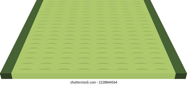 Square tatami mat isolated vector illustration.