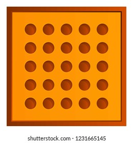 Square tea biscuit icon. Cartoon of square tea biscuit vector icon for web design isolated on white background