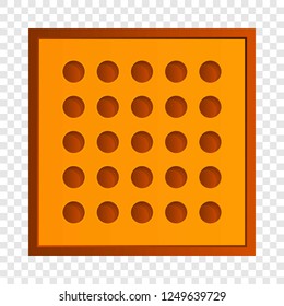 Square tea biscuit icon. Cartoon of square tea biscuit vector icon for web design  