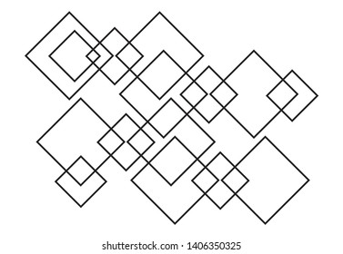 Square tech line black colour. web technology background 