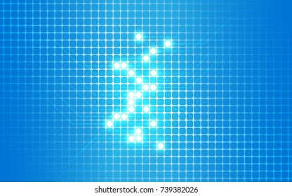 square technology blue abstract background concept light