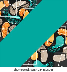 Square template for banner, poster, ad and other projects. Vector illustration