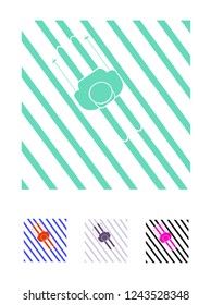 Square template for logo on the theme of skiing, slalom, training, entertainment, winter resort, winter sports.