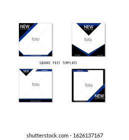 Square template for promotion on social media