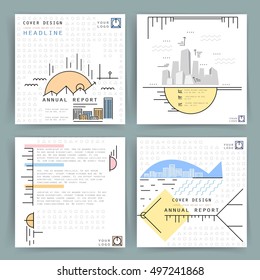 Square templates for brochures, flyers, business presentations.
