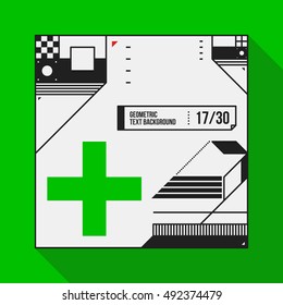 Square text background with abstract geometric shapes. Useful for banners, covers and posters.