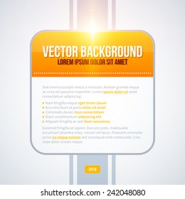 Square text frame on white background. EPS10