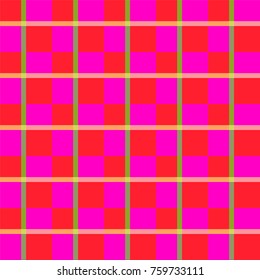 Square Texture, Red, Pink, Green and Yellow Colors