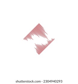 texturas cuadradas, líneas símbolo geométrico simple vector logotipo