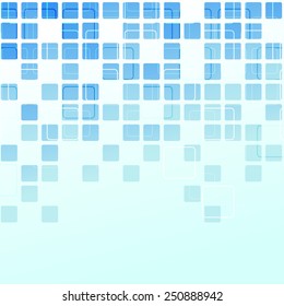 Square tile abstract modern background editable template in blue color. Vector illustration