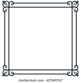 Square Tile Frame Border Line Vector Stock Vector (Royalty Free ...