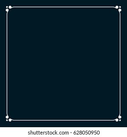 Square tile frame border line vector vintage