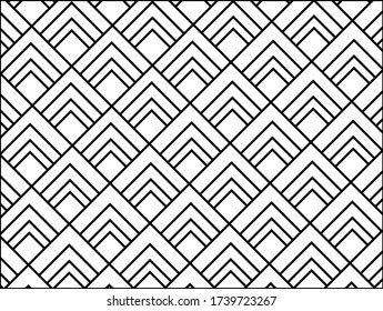 square tile layover like fish scale pattern