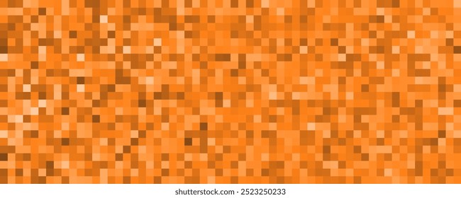 Square Tile Mosaic Pattern Design Banner. Geometric Pixel Mosaic.