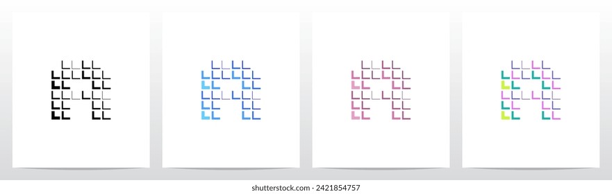 Square Tiles Drop Shadow Emboss Letter Logo Design A