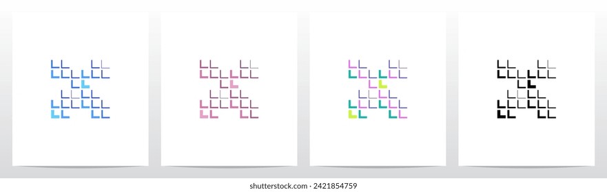 Square Tiles Drop Shadow Emboss Letter Logo Design X