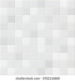 Square tiles seamless pattern. White ceramic tile background. - Shutterstock ID 1932110600