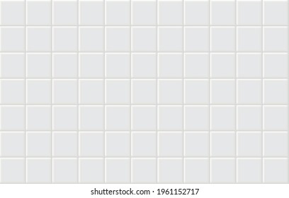Square tiles seamless pattern. White ceramic tile background.