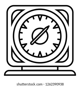 Square timer icon. Outline square timer vector icon for web design isolated on white background