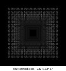 Square tonnel. Geometric background Abstract square frame. Black and white. Minimalism Vector