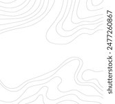 Square Topographic Line Pattern Background