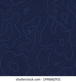 square topographic map of the sea on a blue background with light blue lines