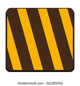 square of traffic barrier icon