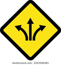 Square traffic road sign board icon warning and indicator sign in addition to the hexagonal stop vector isolated on transparent background. Inform complicated turning. vector illustration.