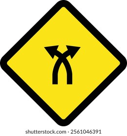 Square traffic road sign board icon warning and indicator sign in addition to the hexagonal stop vector isolated on transparent background. Inform complicated turning. vector illustration.