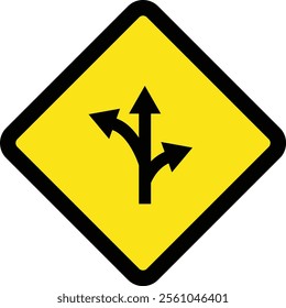 Square traffic road sign board icon warning and indicator sign in addition to the hexagonal stop vector isolated on transparent background. Inform complicated turning. vector illustration.