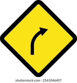 Square traffic road sign board icon warning and indicator sign in addition to the hexagonal stop vector isolated on transparent background. Inform complicated turning. vector illustration.