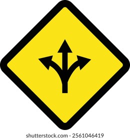 Square traffic road sign board icon warning and indicator sign in addition to the hexagonal stop vector isolated on transparent background. Inform complicated turning. vector illustration.