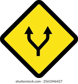 Square traffic road sign board icon warning and indicator sign in addition to the hexagonal stop vector isolated on transparent background. Inform complicated turning. vector illustration.