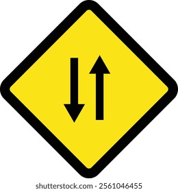 Square traffic road sign board icon. Warning and indicator sign in addition to the hexagonal stop vector isolated on transparent background. Inform complicated crossing. vector illustration.