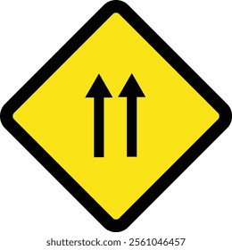 Square traffic road sign board icon. Warning and indicator sign in addition to the hexagonal stop vector isolated on transparent background. Inform complicated crossing. vector illustration.