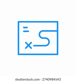 square treasure map icon sign vector
