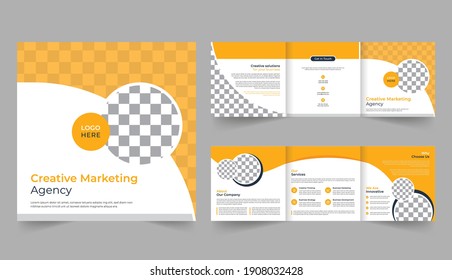 square tri fold brochure design