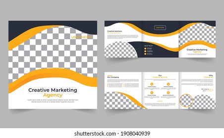 square tri fold brochure template