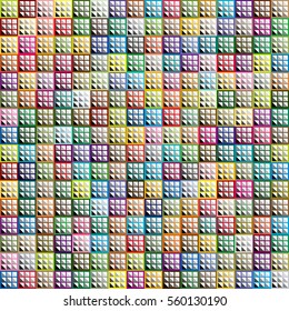 square and triangle 3d image,color tile - Geometric seamless pattern