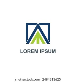 Square triangle company logo design