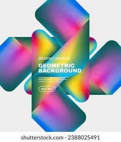 Square and triangle design with fluid gradients, abstract background