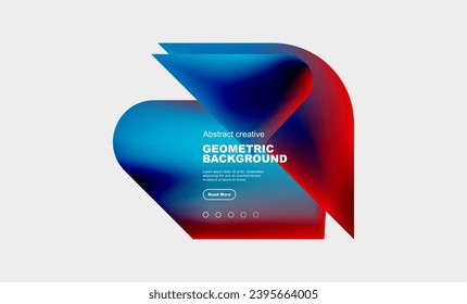 Square and triangle design with fluid gradients, abstract background