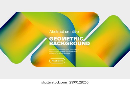 Square and triangle design with fluid gradients, abstract background
