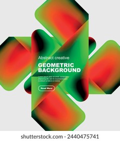 Quadratisches und dreieckiges Design mit flüssigen Gradienten, abstrakter Hintergrund