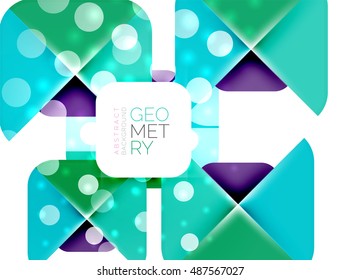 Square and triangle pattern design, modern business template