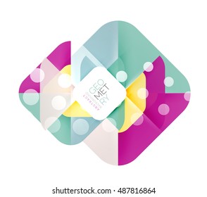 Square and triangle pattern design, modern business template
