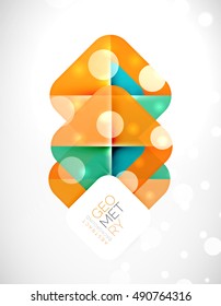 Square and triangle pattern design, modern business template