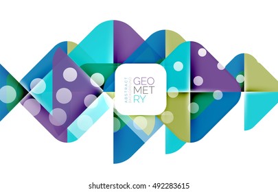 Square and triangle pattern design, modern business template