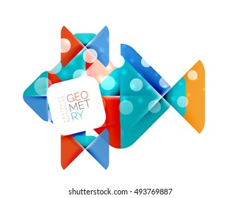 Square and triangle pattern design, modern business template